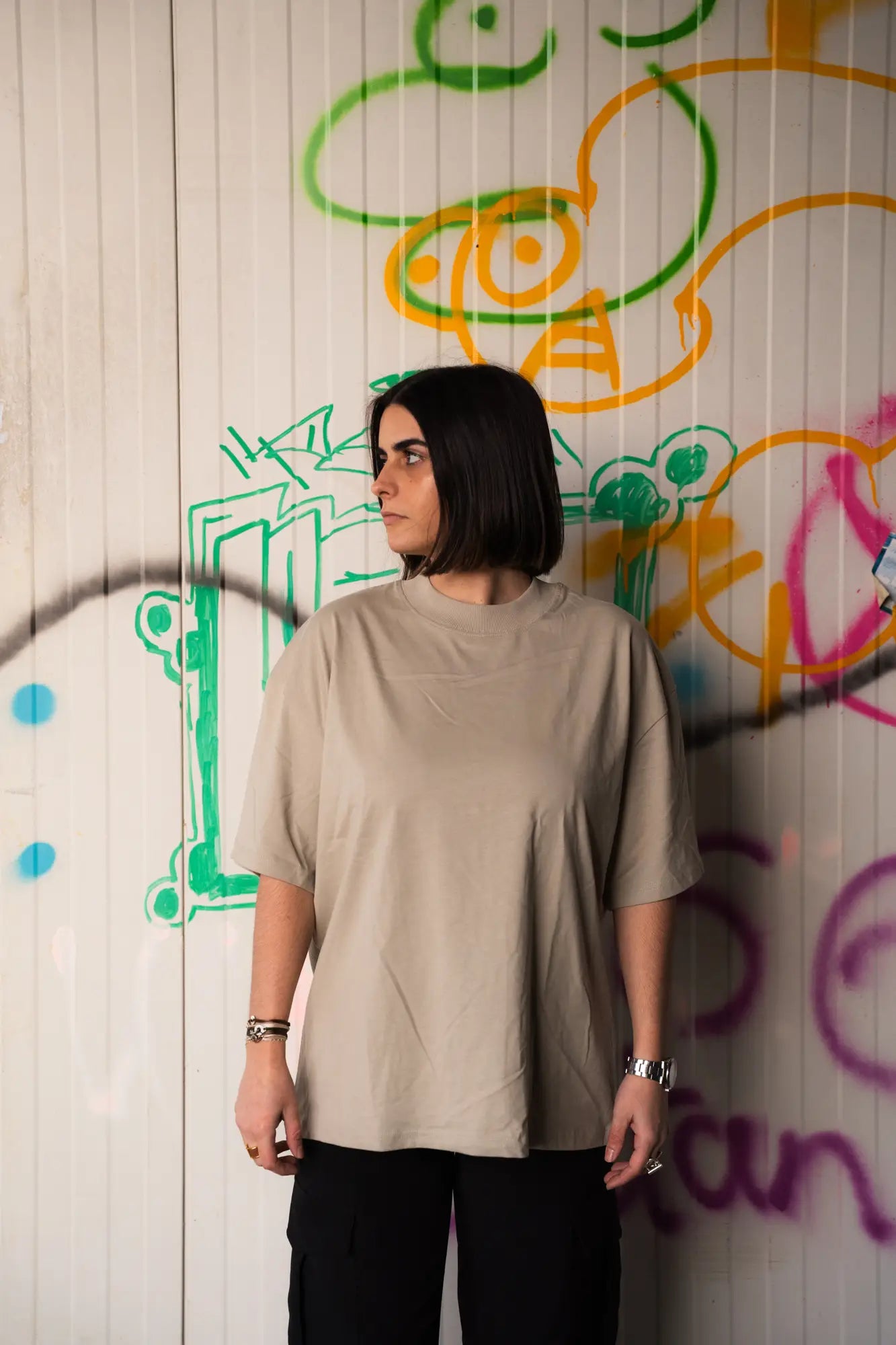 T-shirt Oversize "Soft Insanity" Stone