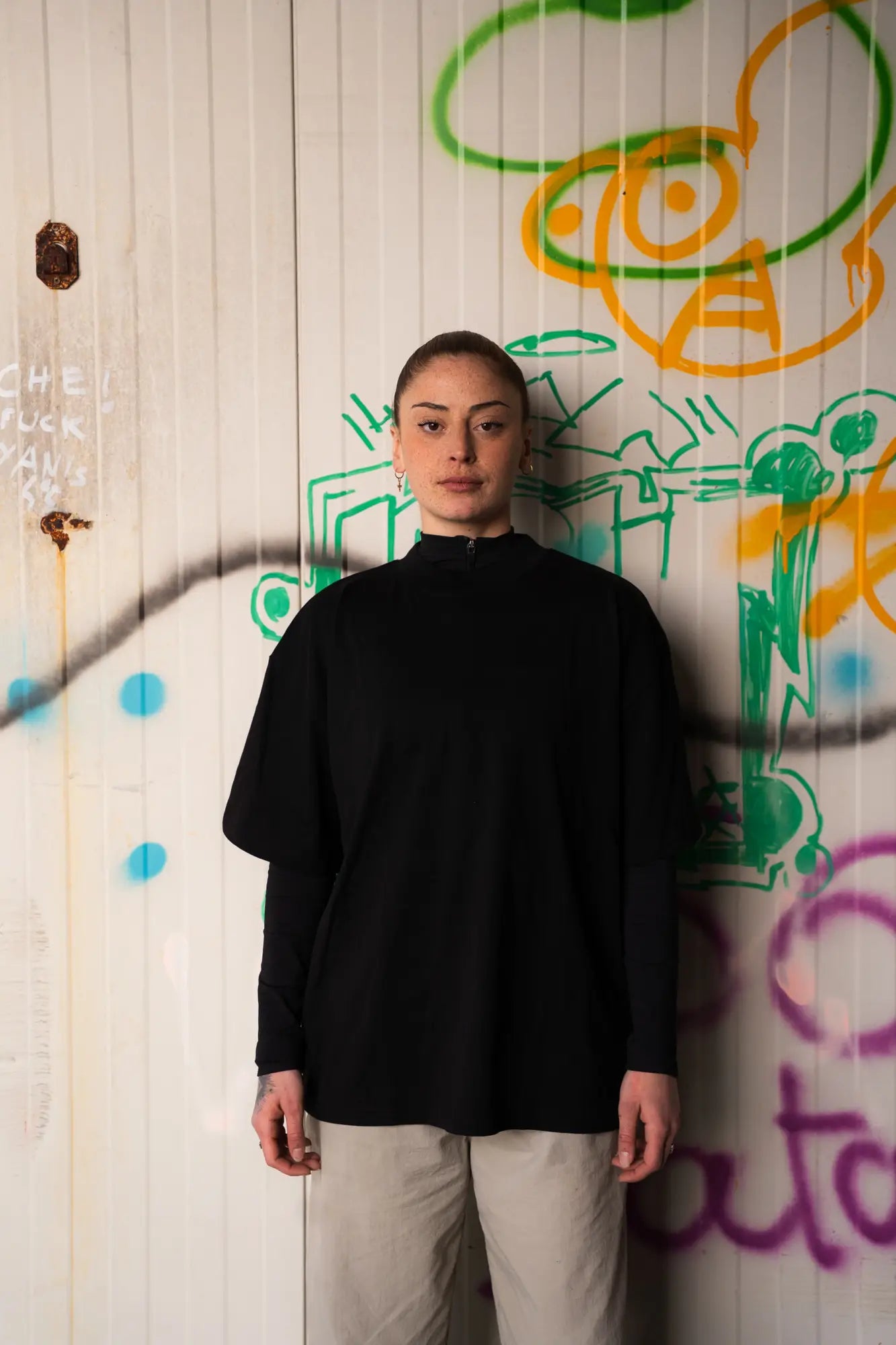 T-shirt Oversize "Chrome Chain" Black