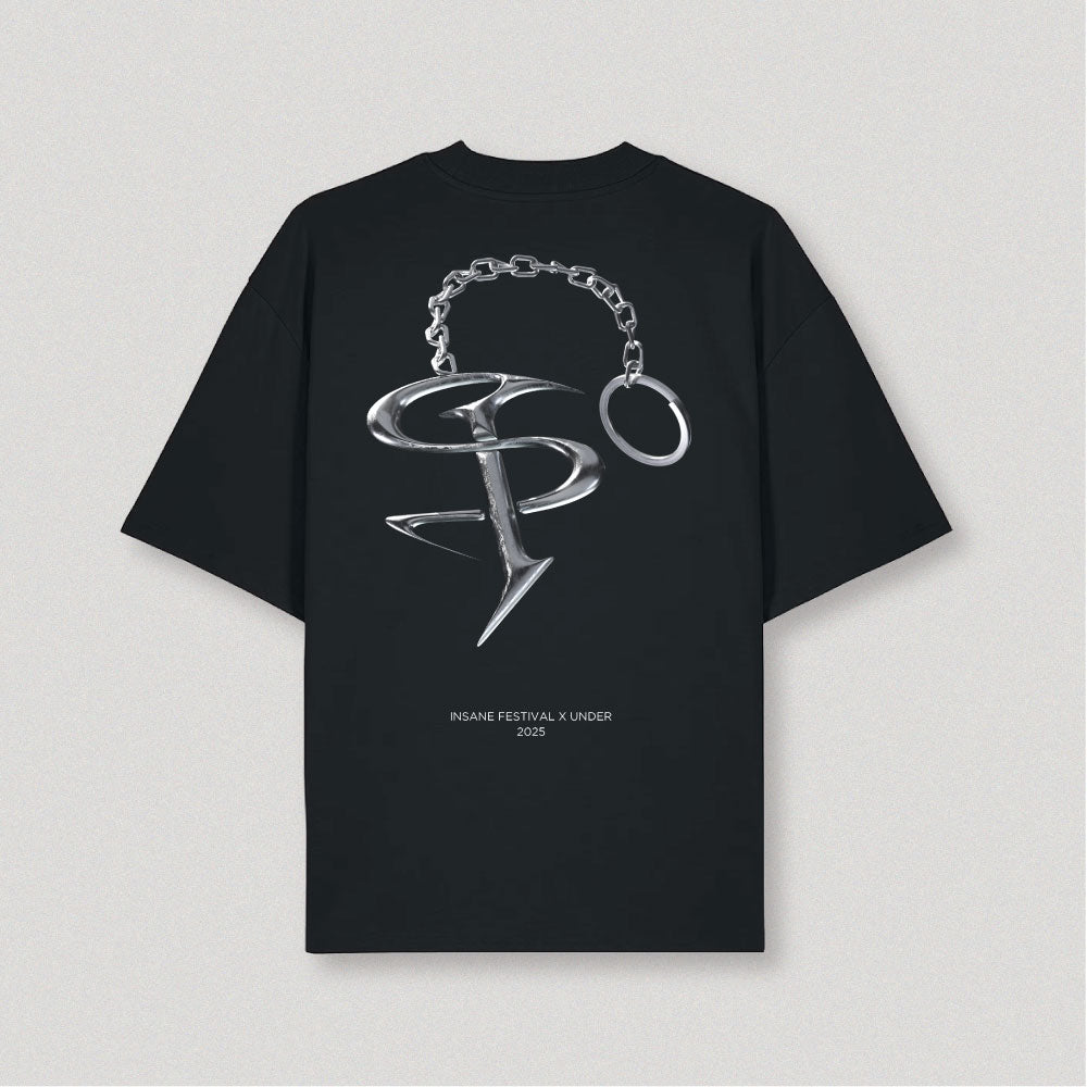 T-shirt Oversize "Chrome Chain" Black