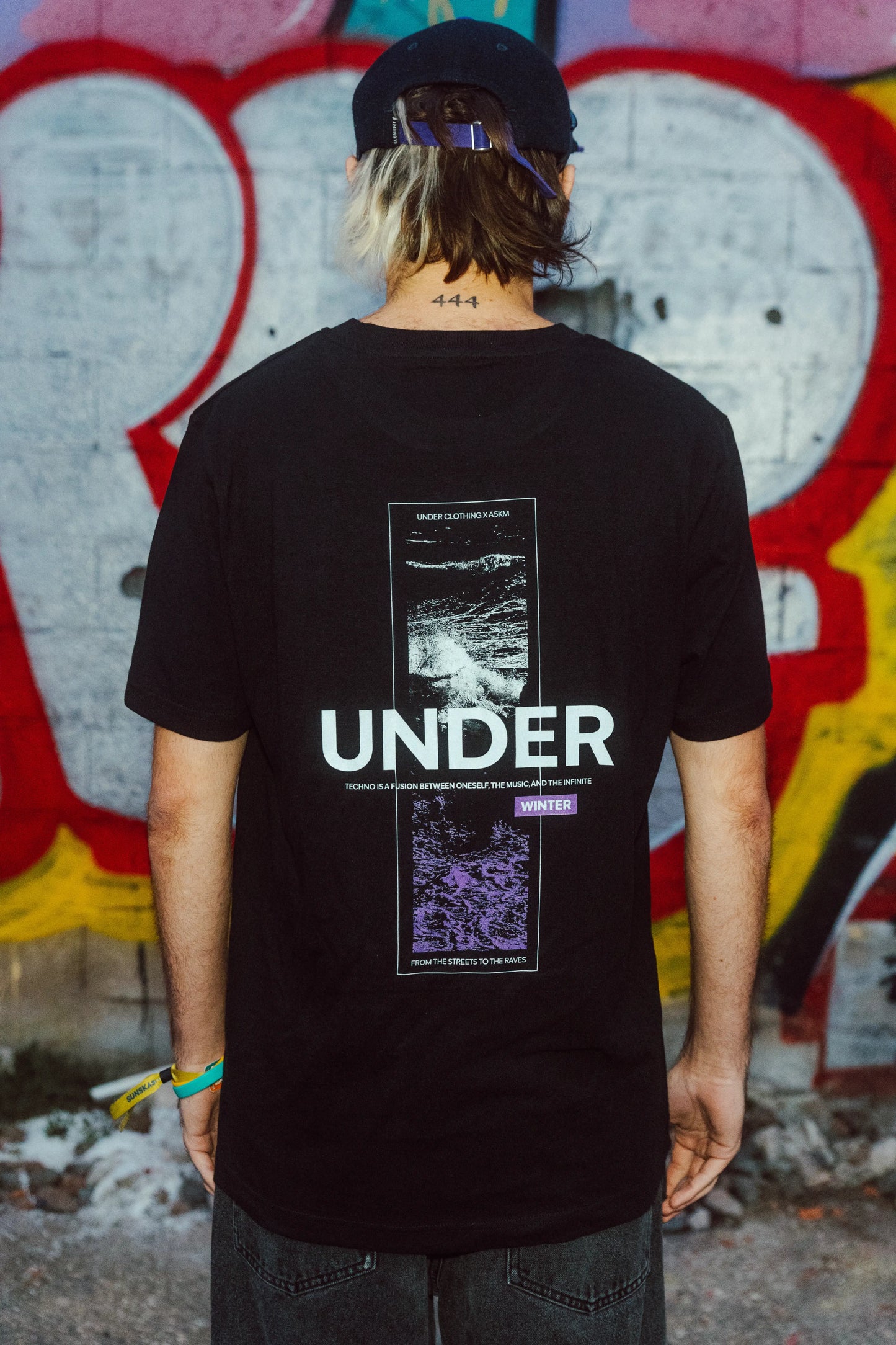 T-shirt Loose "UNDER x A5KM" Black