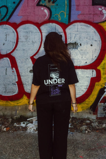 T-shirt Boxy "UNDER x A5KM" Black Women