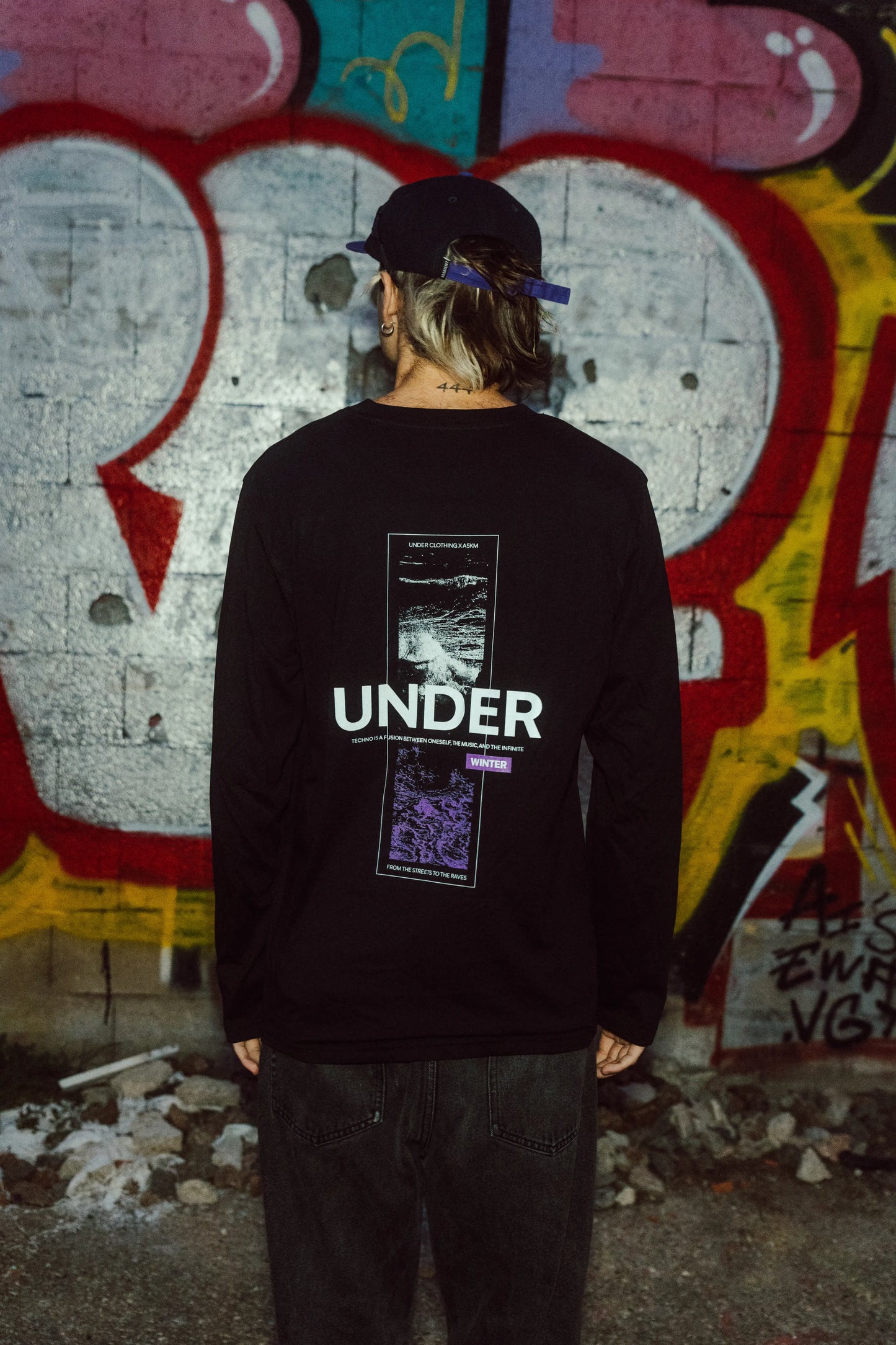 T-shirt Long Sleeve "UNDER x A5KM" Black