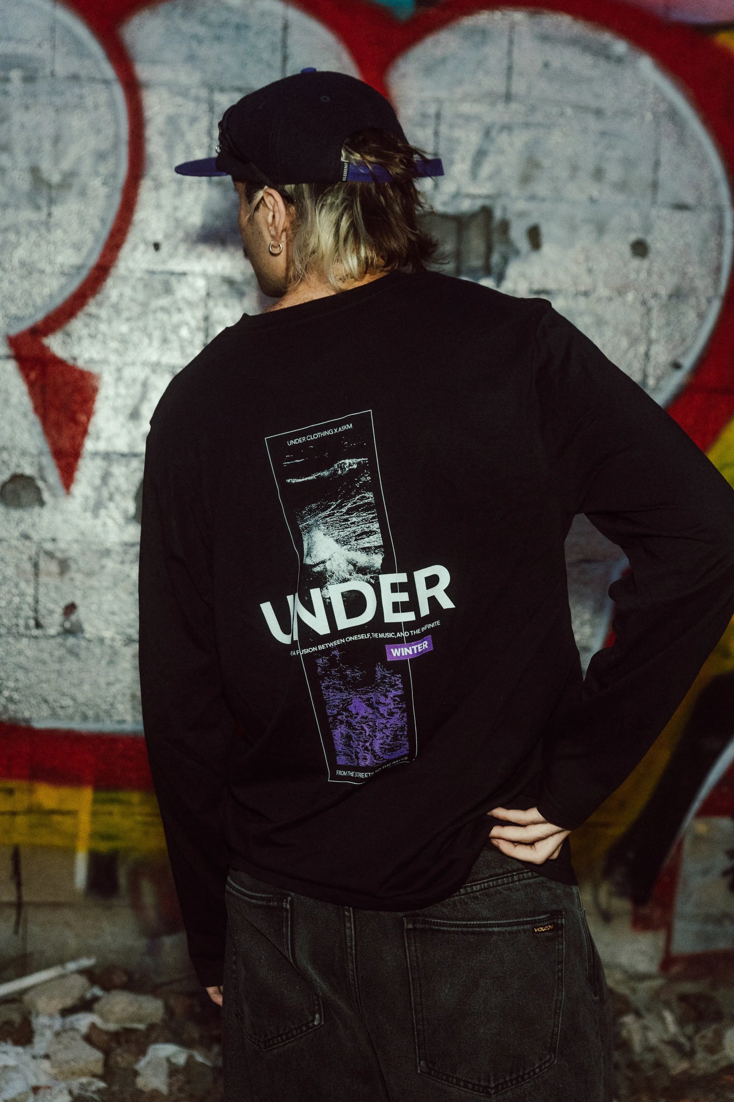 T-shirt Long Sleeve "UNDER x A5KM" Black