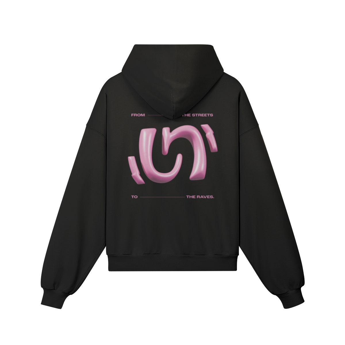 Hoodie "BUBBLE GUM" Black